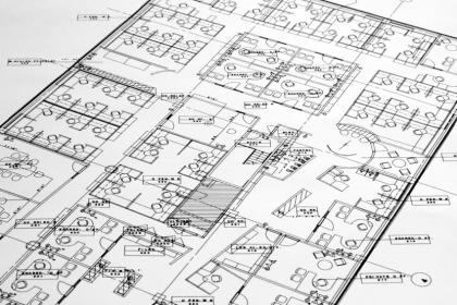 Office space planning drawing